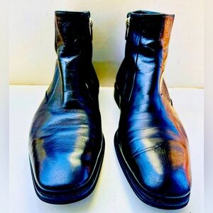 Bruno Magli Raspino Ankle Boot in Black Leather Size 10